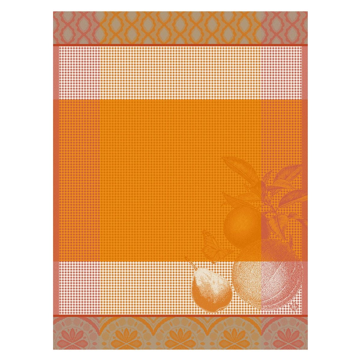 Fig Linens - Arrière Pays Orange Hand Towels by Le Jacquard Français
