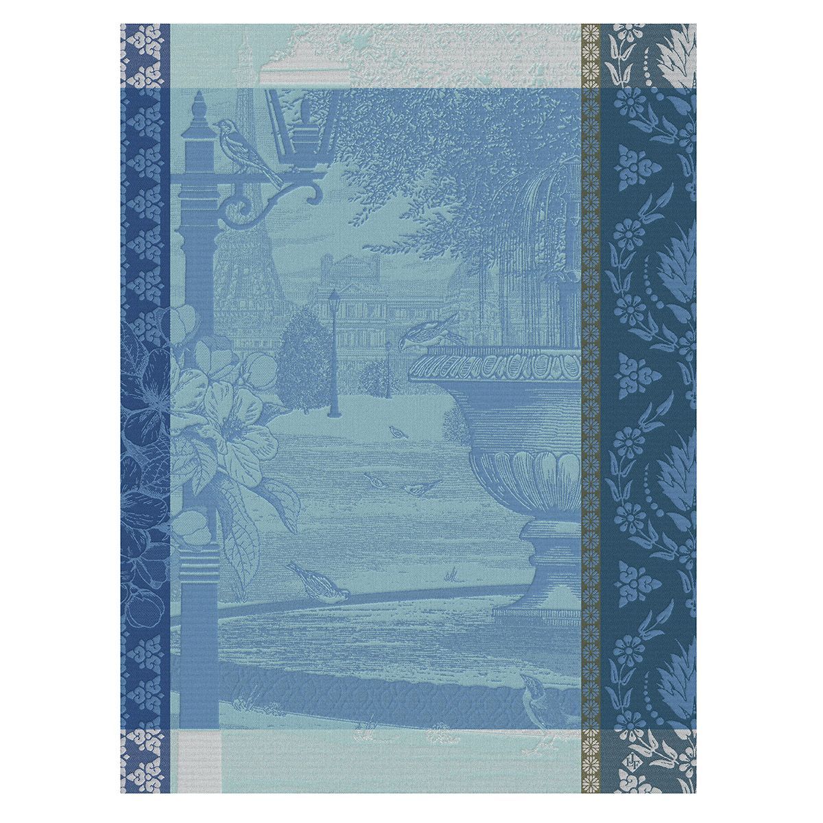 Jardin Parisien Blue Tea Towels by Le Jacquard Français | Fig Linens