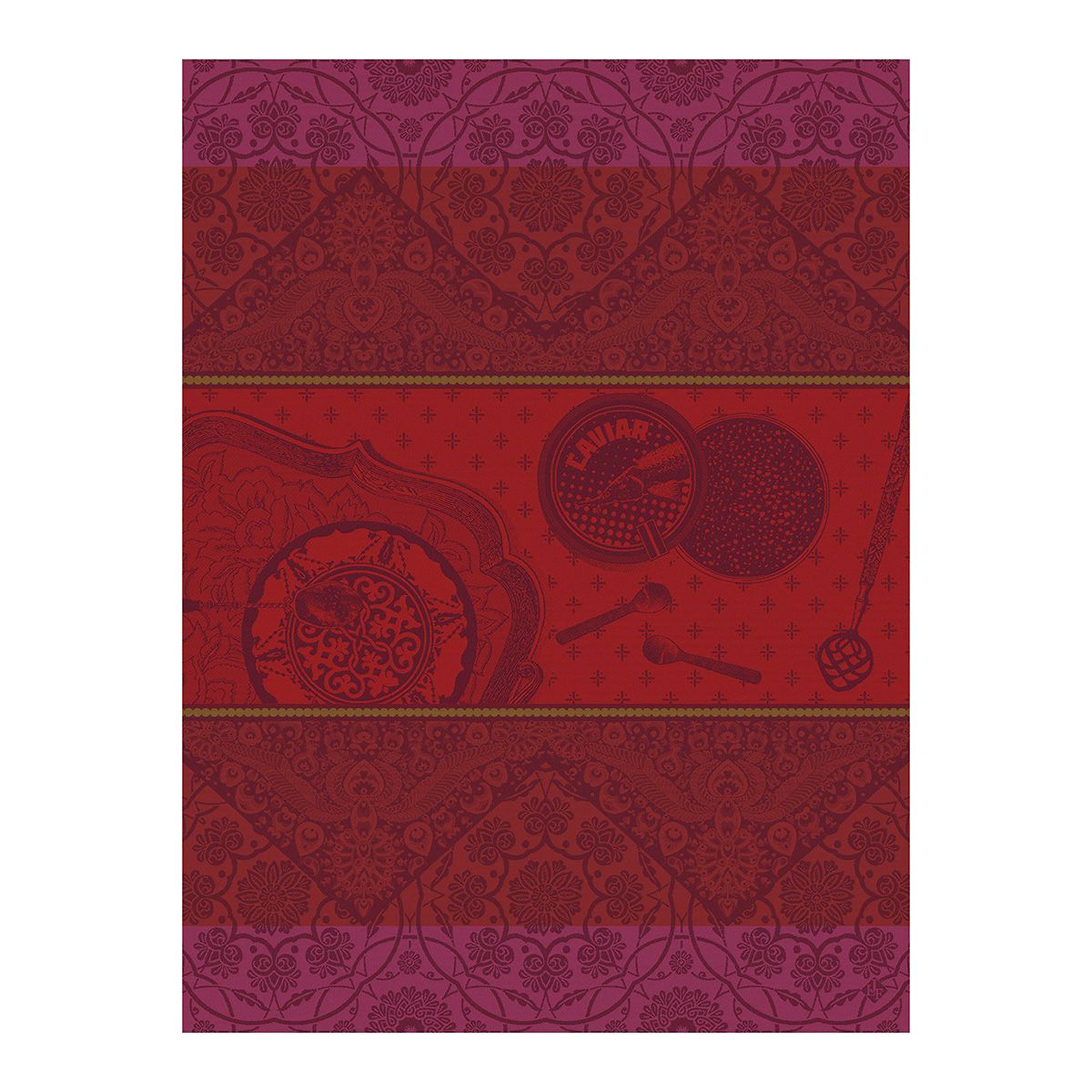 Tsar Red Tea Towels by Le Jacquard Français | Fig Linens and Home