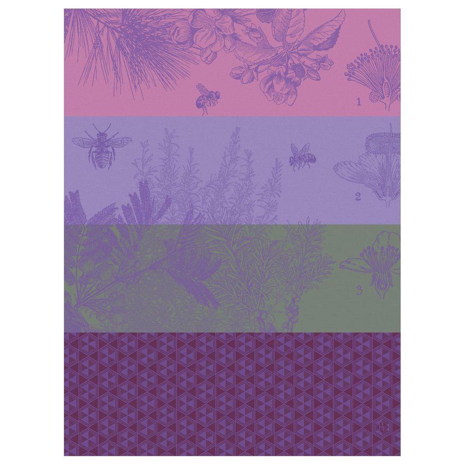 Miel de Fleurs Purple Tea Towels by Le Jacquard Français | Fig Linens