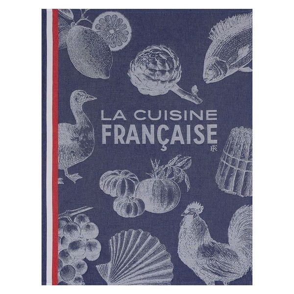 Gastronomie Blue Tea Towels by Le Jacquard Français | Fig Linens