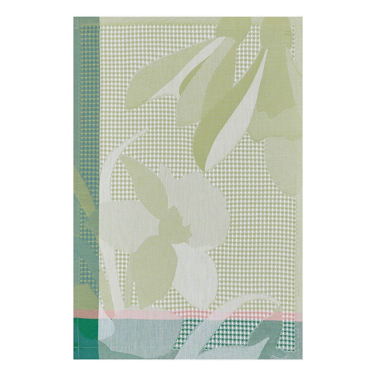 Fig Linens - La Vie en Vosges Green Hand Towels by Le Jacquard Français