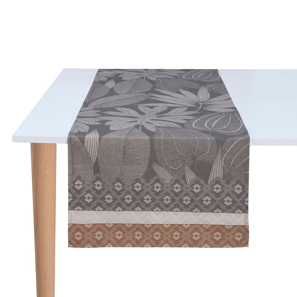 Fig Linens - Nature Sauvage Grey Table Linens by Le Jacquard Français - Table Runner