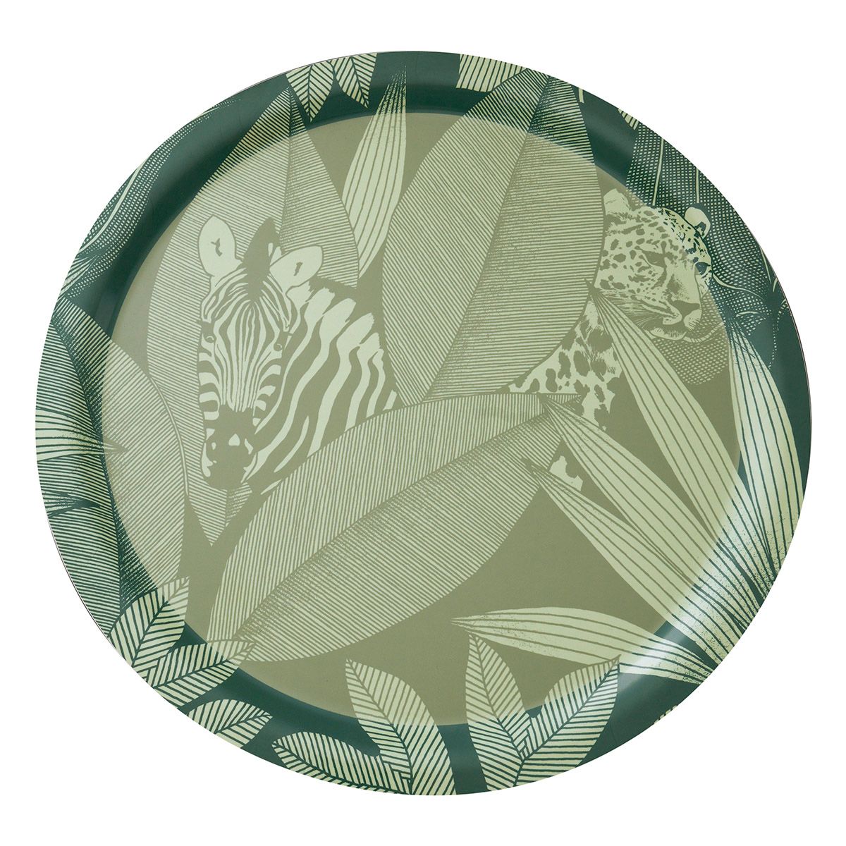 Nature Sauvage Green Tray by Le Jacquard Français | Fig Linens