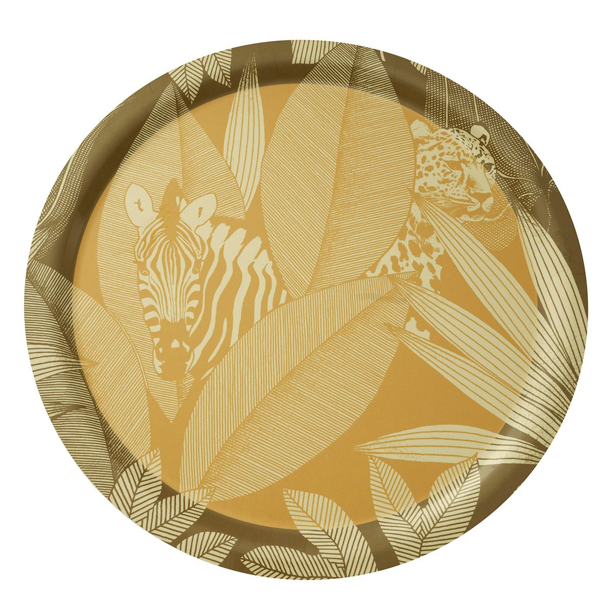 Nature Sauvage Yellow Tray by Le Jacquard Français | Fig Linens