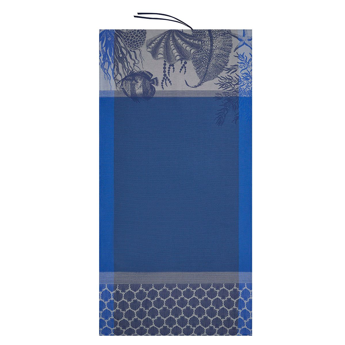 Recifs Blue Beach Towel by Le Jacquard Français | Fig Linens