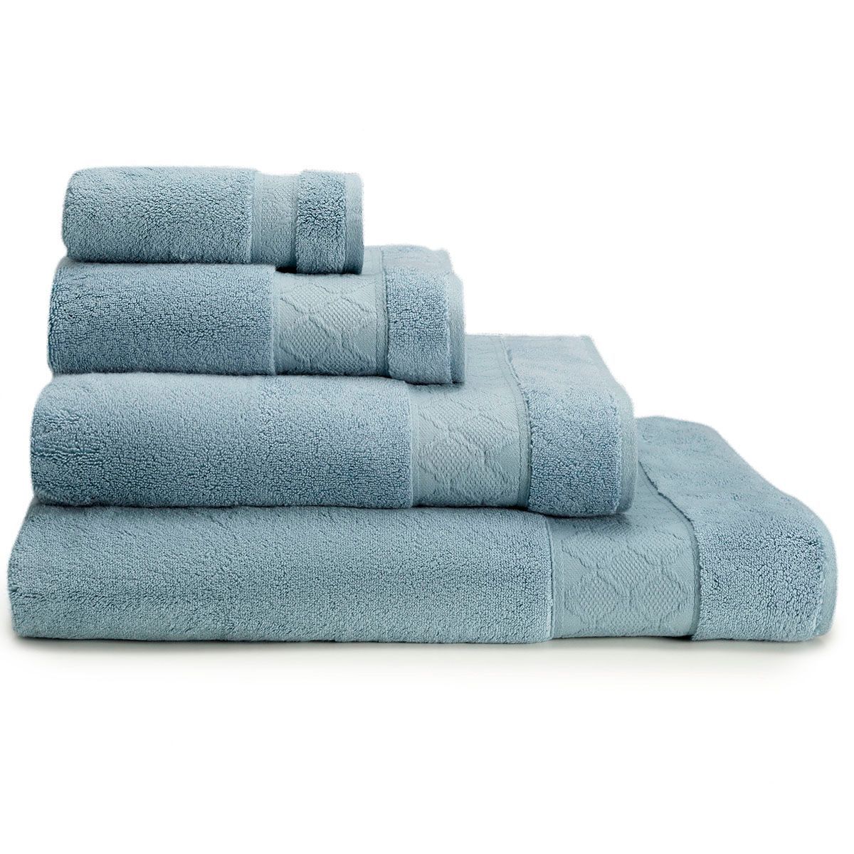 Le Jacquard Français Caresse Blue Ice Bath Towels | Fig Linens