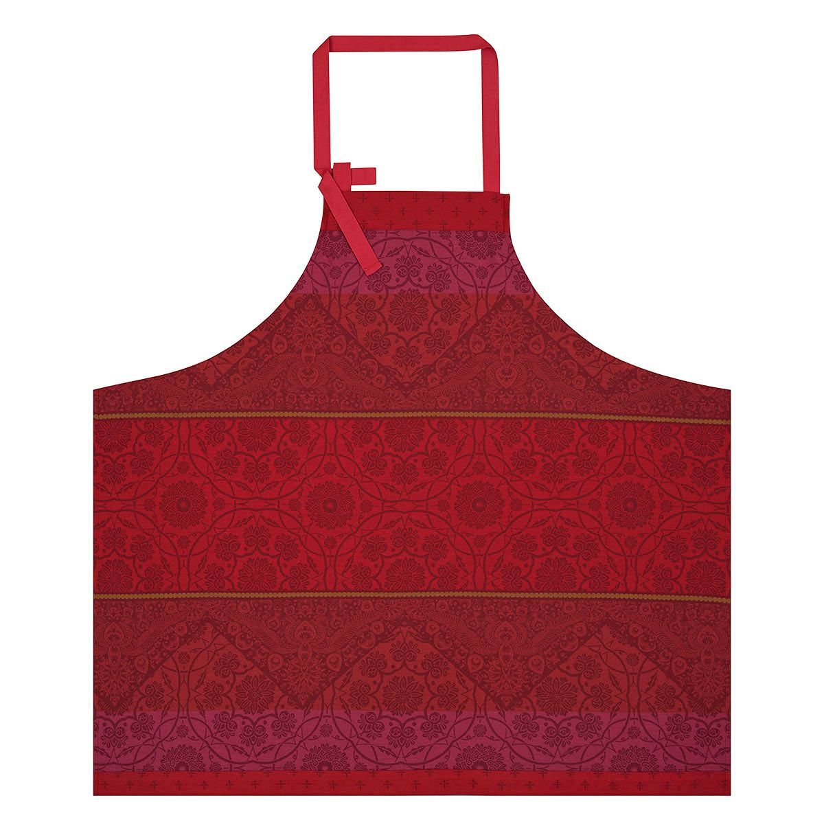 Fig Linens - Tsar Red Apron with Adjustable Ties by Le Jacquard Français 