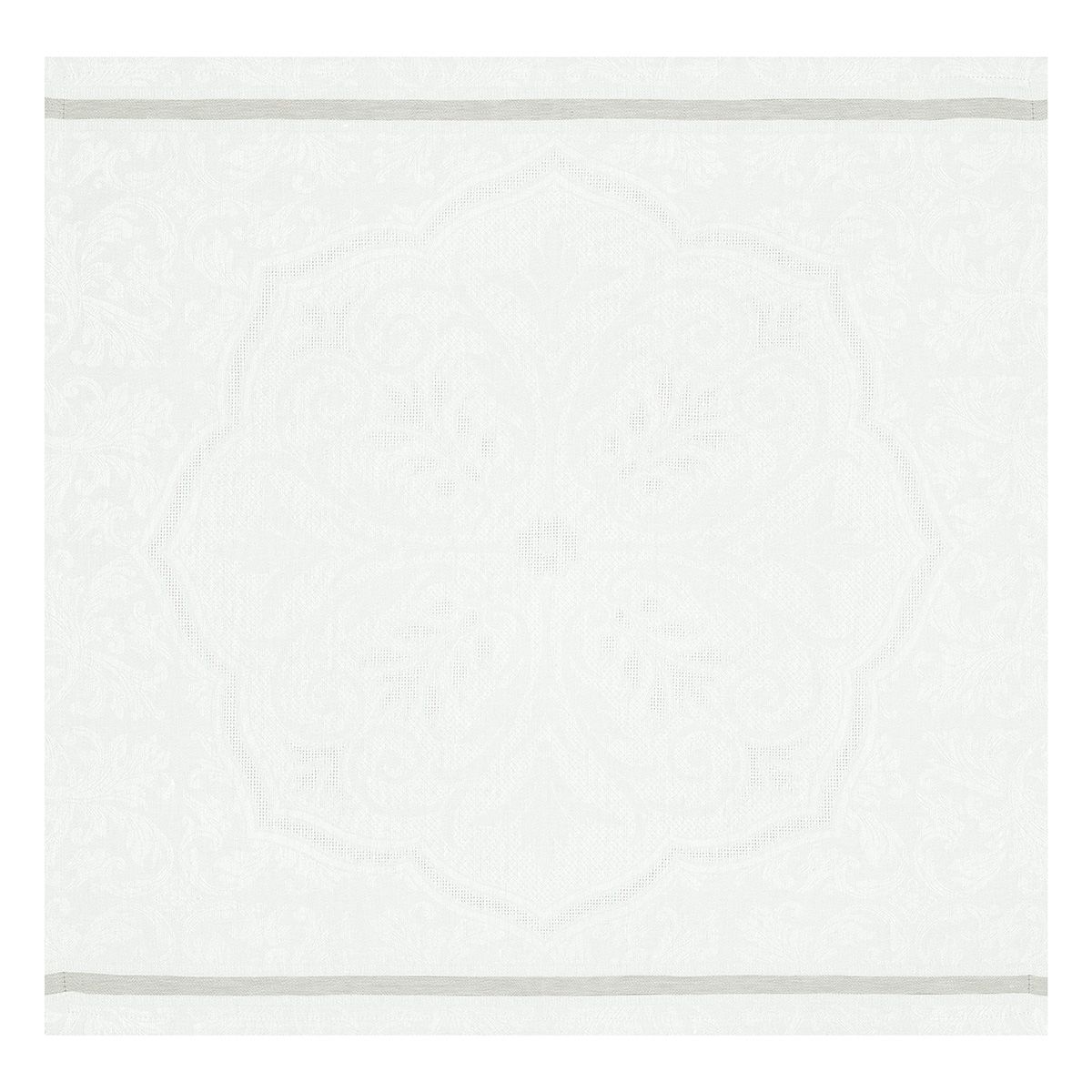 Fig Linens - Armoiries Off White Linen Napkin by Le Jacquard Français 