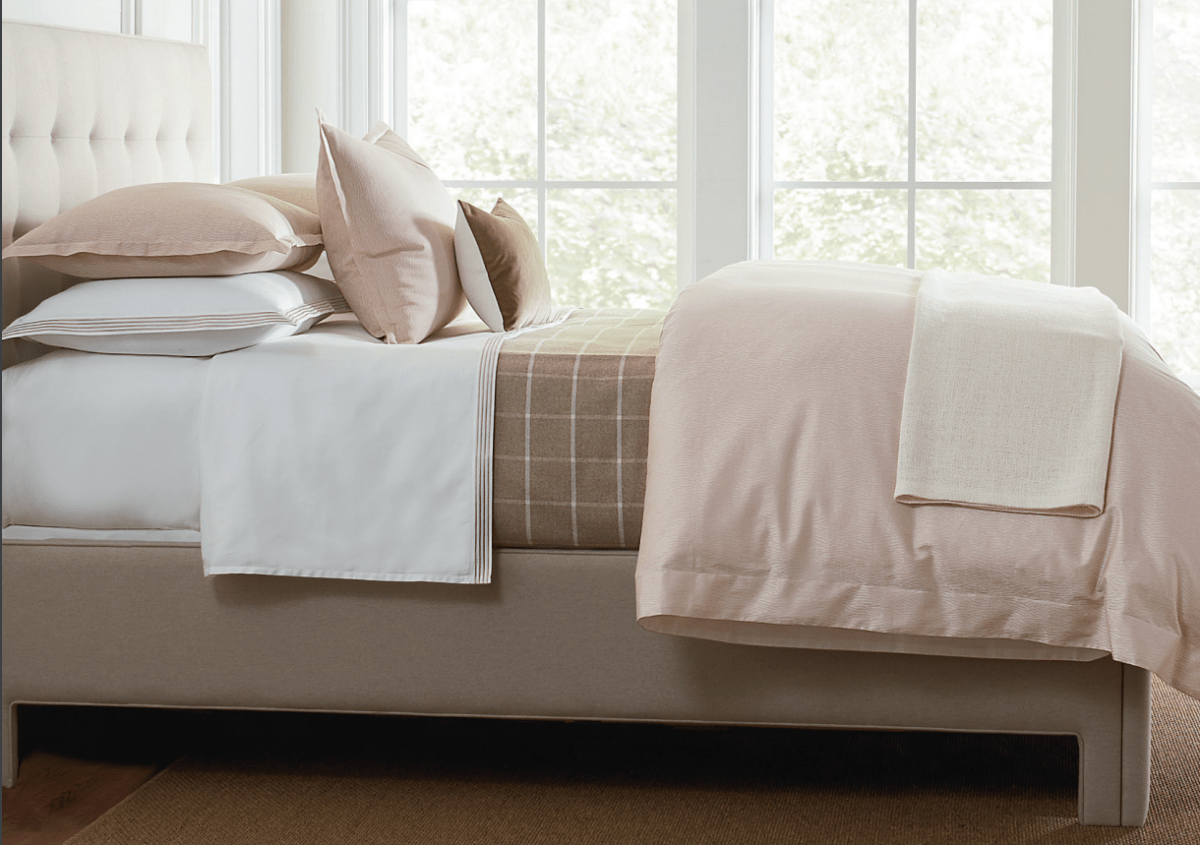 Fig Linens - Antwerp Blush Jacquard Bedding by Legacy Home - Lifestyle