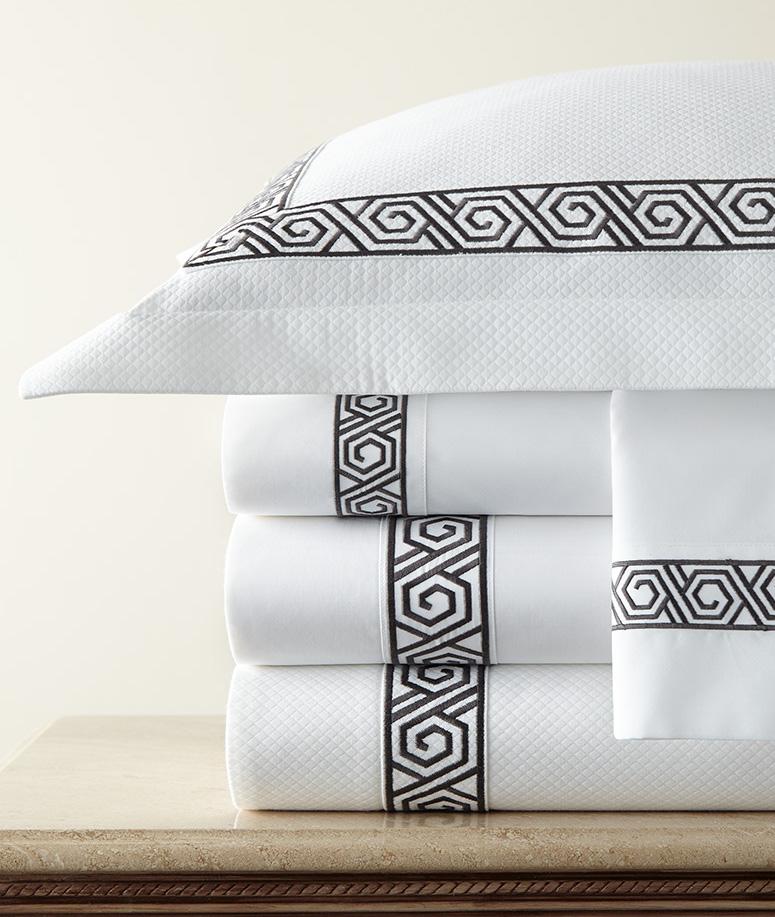 Fig Linens - Santa Fe Embroidered Sateen Bedding by Legacy Home 