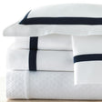 Sedona I White and Navy Percale Bedding by Legacy Home | Fig Linens and Home