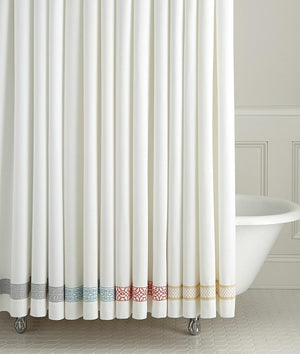 Duet Embroidered Shower Curtains by Legacy Home | Fig Linens