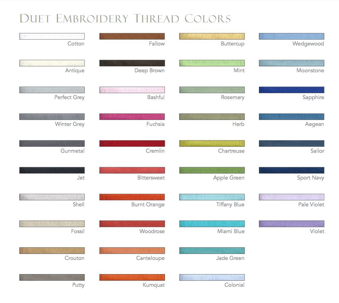 Fig Linens - Lennox Embroidered Percale Bedding by Legacy Home  - Thread Colors