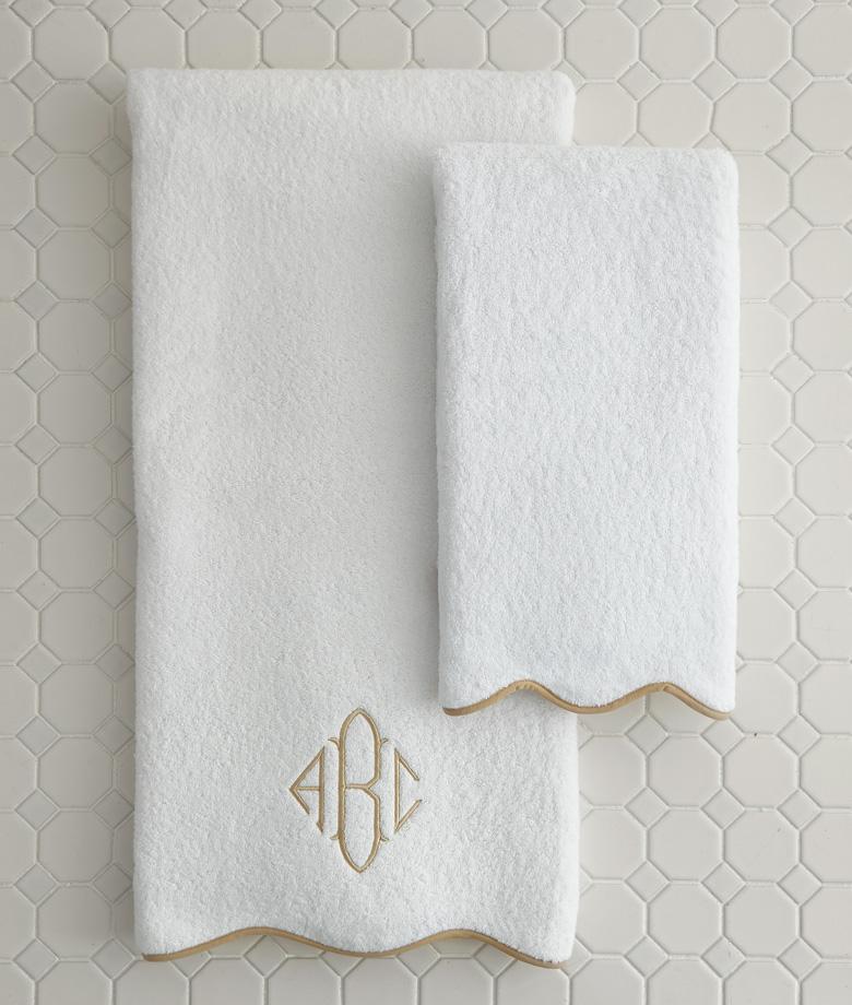 Devon Scalloped Bath Towels by Legacy Home | Fig Linens 