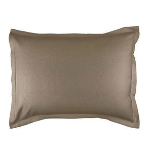 Fig Linens - Gigi Taupe Matelassé Luxe Euro Pillow by Lili Alessandra 