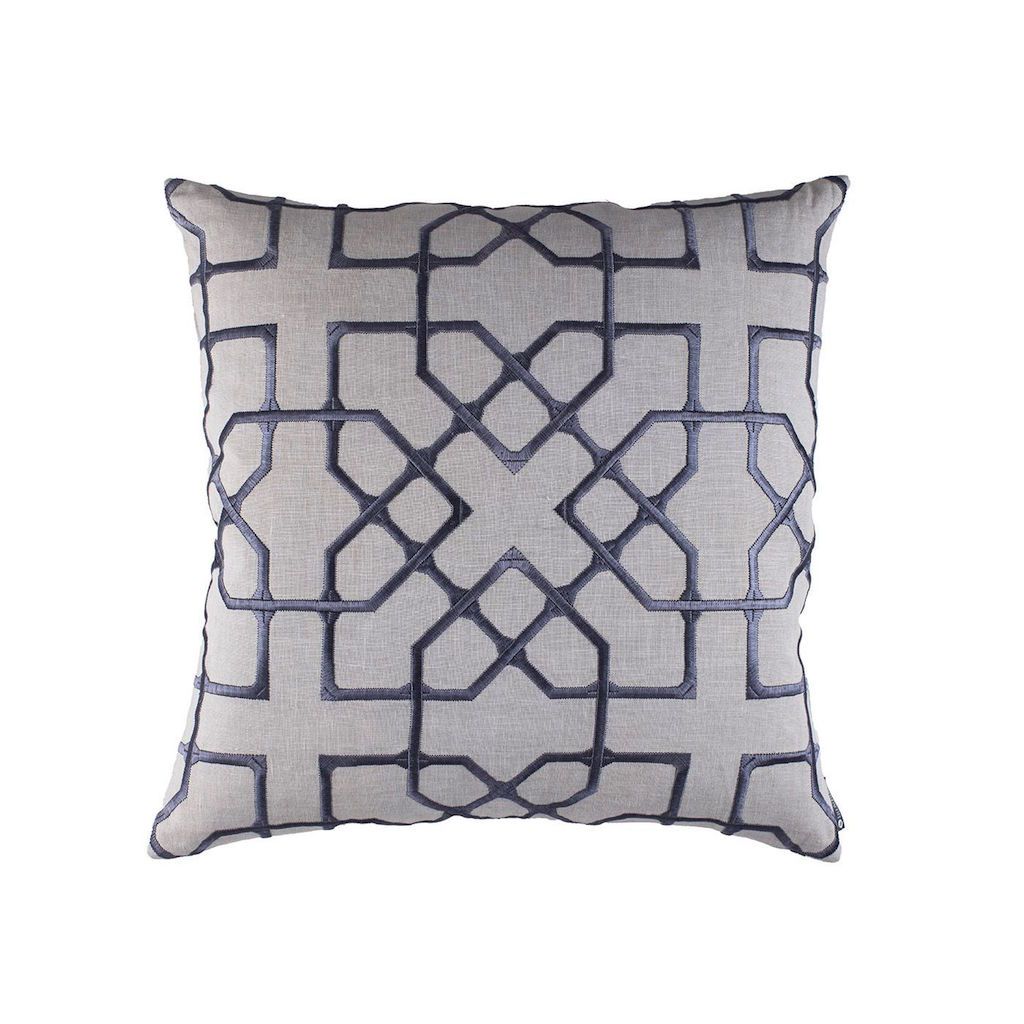 Fig Linens - Franco Grey Decorative Pillow by Lili Alessandra