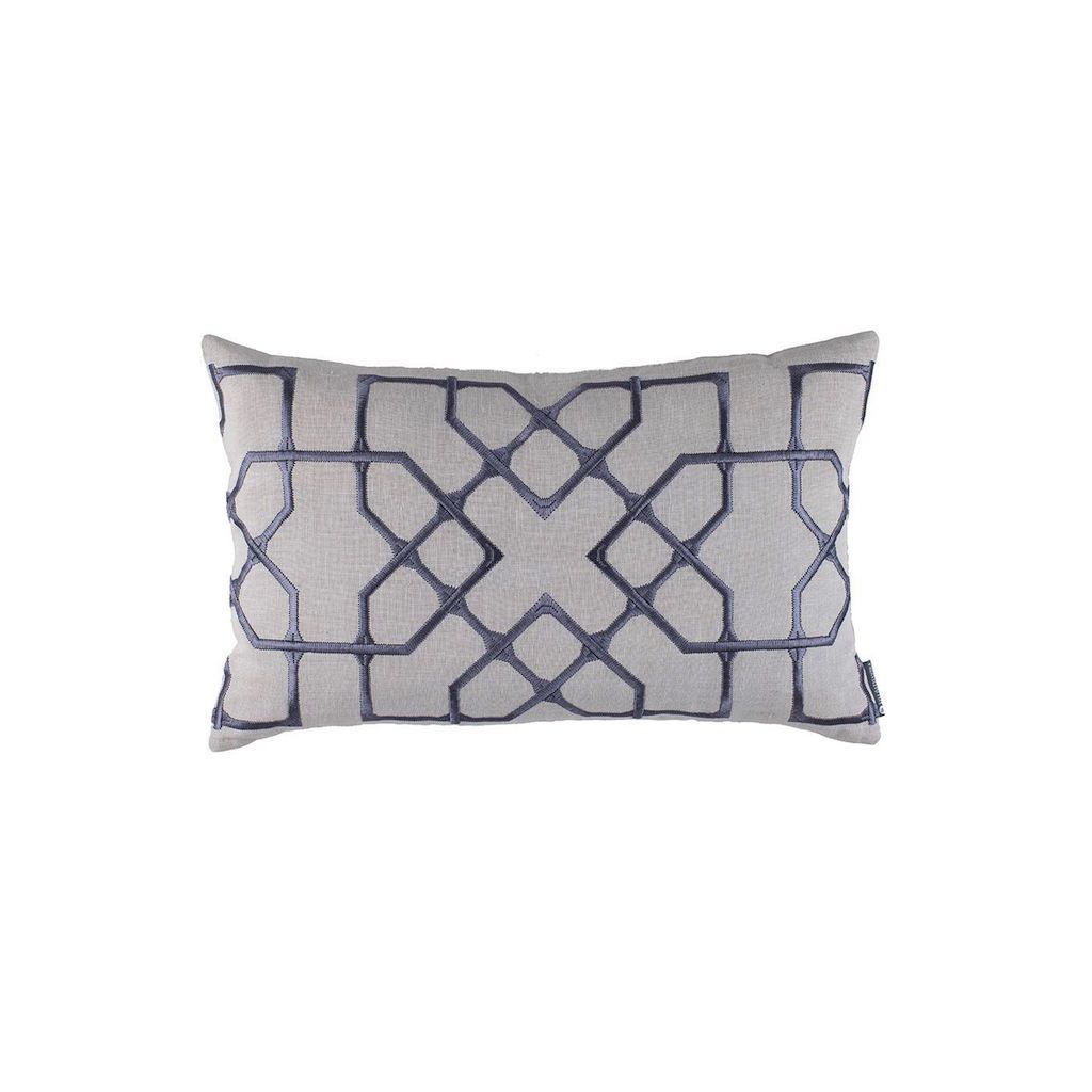 Fig Linens - Franco Grey Lumbar Pillow by Lili Alessandra