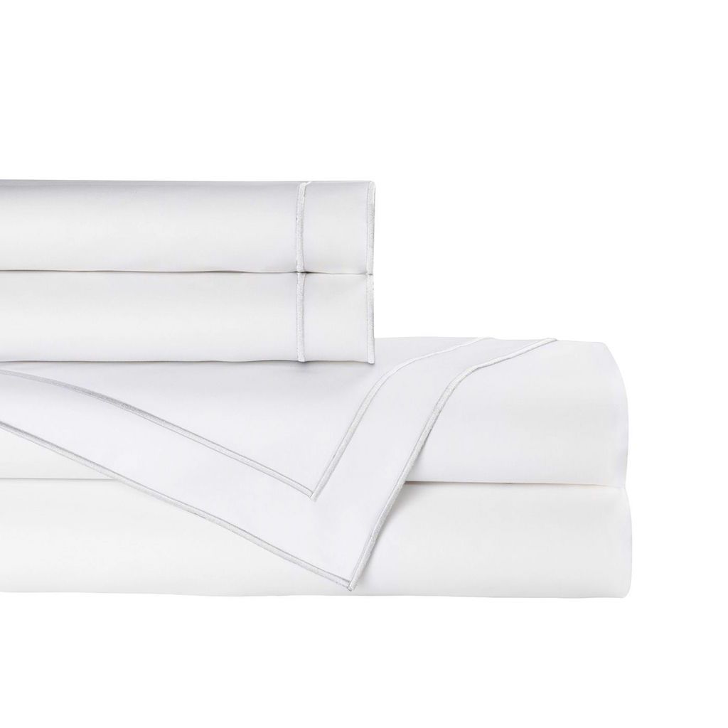 Fig LInens - Guiliano White Sheet Set by Lili Alessandra