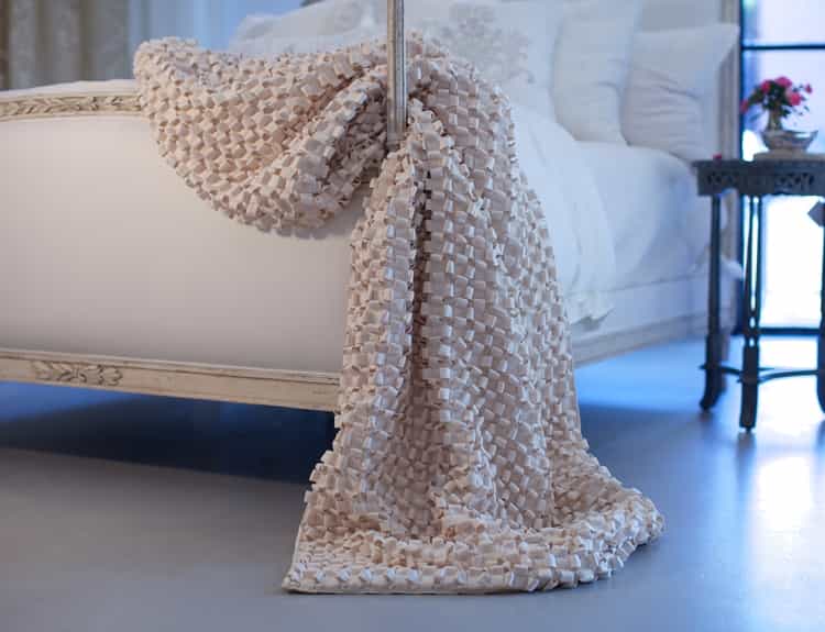 Ivory Ribbon Throw by Lili Alessandra | Fig Linens and Home