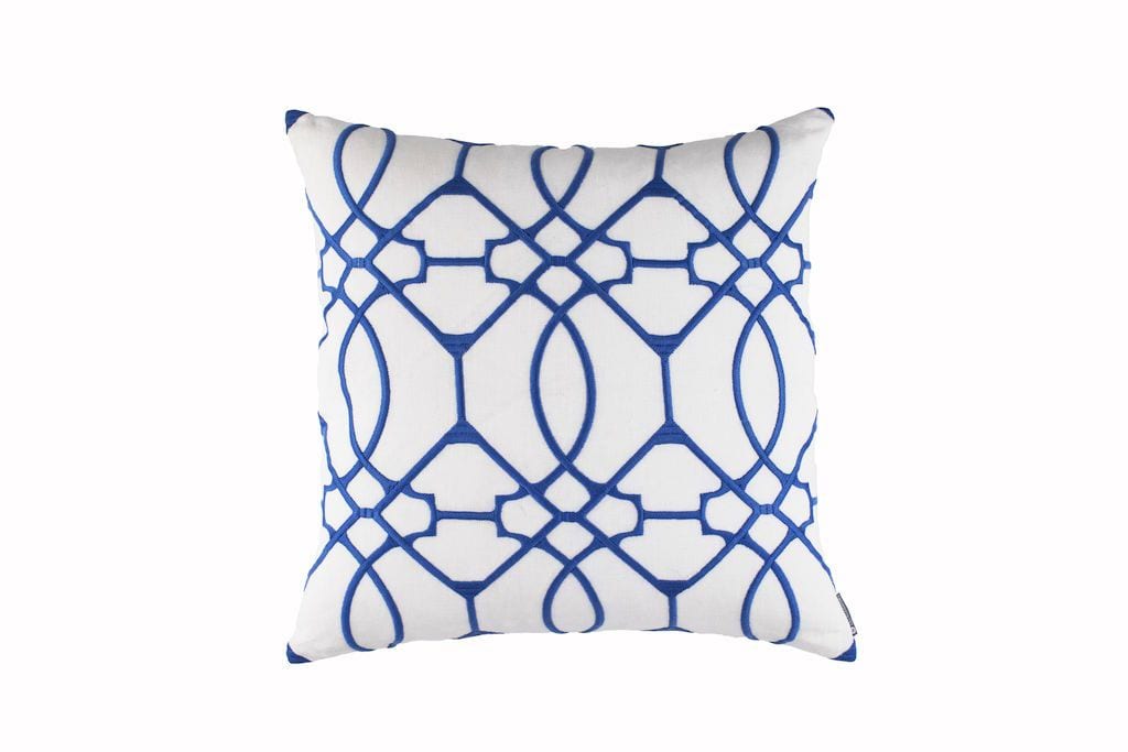 Magic White & Azure Decorative Pillow by Lili Alessandra