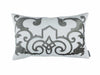 Mozart White & Silver Lumbar Pillow by Lili Alessandra | Fig Linens