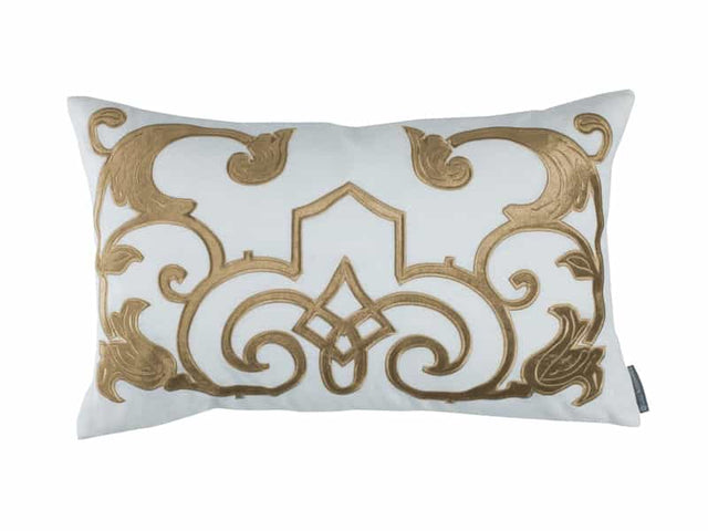 Mozart White & Straw Pillow by Lili Alessandra | Fig Linens
