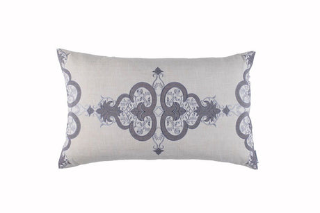 Fig Linens - Nina Grey Large Boudoir Pillow by Lili Alessandra