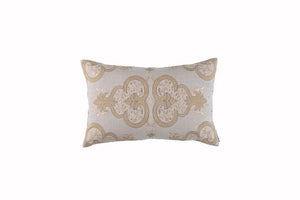 Fig Linens - Nina Sand Lumbar Pillow by Lili Alessandra