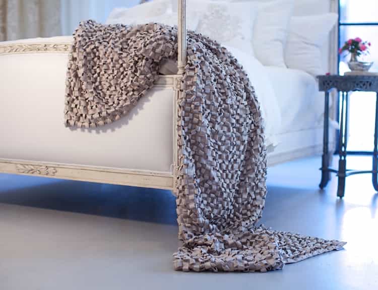 Silver Ribbon Throw by Lili Alessandra | Fig Linens and Home