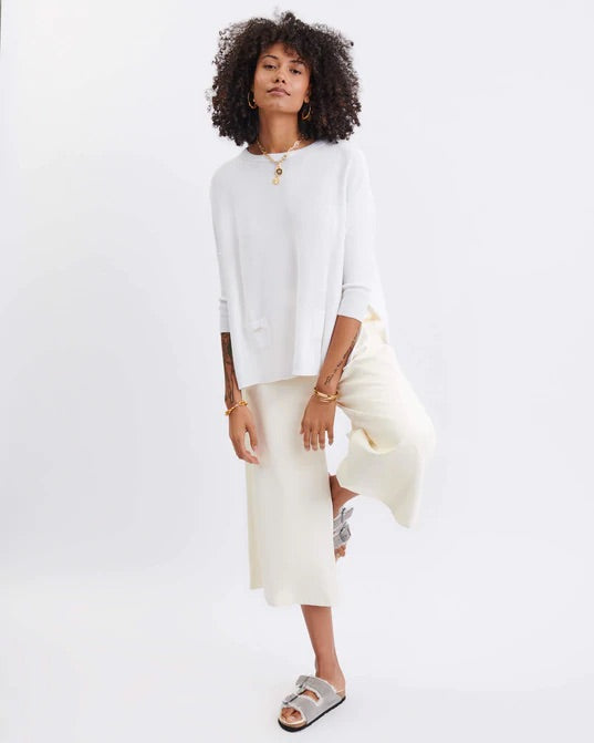 Catalina White Sweater by Mer Sea | Fig Linens