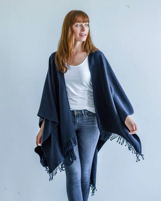 Classic Navy Travel Wrap by Mer Sea | Fig Linens