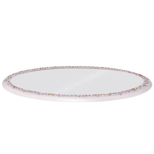 Fig Linens - Valencia Bath Accessories by Mike + Ally - Oval Tray with Mirror