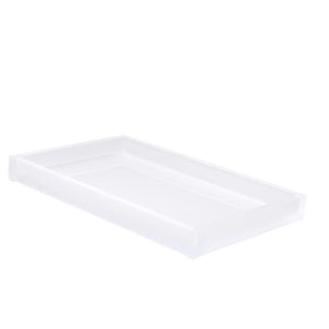 Fig Linens - Ice Frosted Snow Bath Accessories by Mike + Ally - Large Vanity Tray
