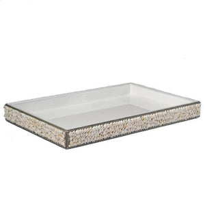 Sanibel Pearl & Silver Bath Accessories by Mike and Ally | Fig Linens  -Tray 