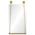 Burnished Brass Mirror with Decorative Mounting Plates | Fig Linens 