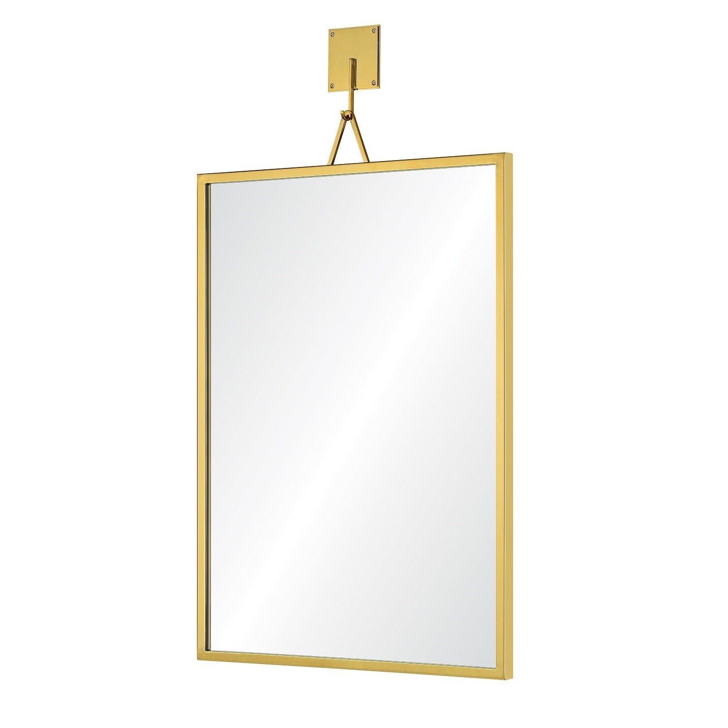 Fig Linens - Burnished Brass Wall Mirror by Mirror Home - Side