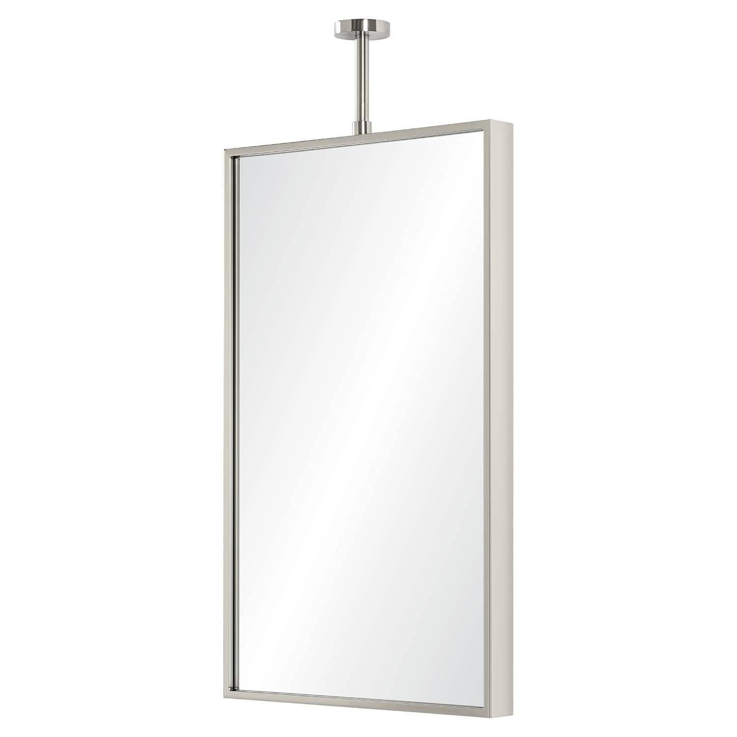 Fig Linens - Mirror Home Polished Stainless Steel Mirror with Adjustable Ceiling Mount - Side