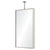Fig Linens - Mirror Home Polished Stainless Steel Mirror with Adjustable Ceiling Mount - Side