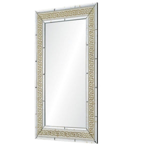 Fig Linens - Mirror Home Antiqued Mirror Framed Mirror with Gold Inlay by Suzanne Kasler - Side