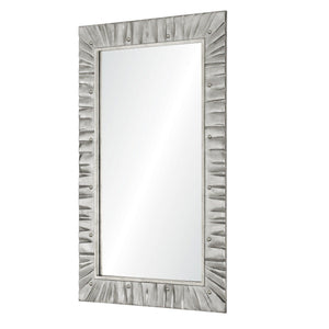 Fig Linens - Mirror Home Hand Carved Distressed Silver Mirror by Suzanne Kasler - Side