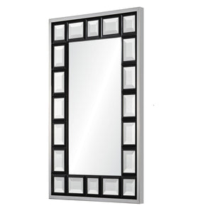 Fig Linens - Mirror Home Satin Black & Polished Stainless Steel Mirror - Side