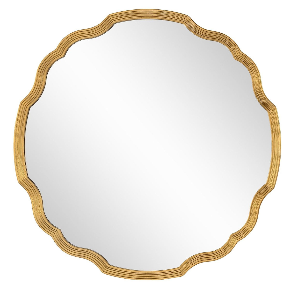 Mirror Image Home - Gold Leaf Round Chippendale Wall Mirror |  Fig Linens