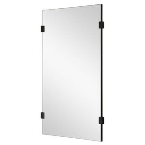 Mirror Image Home - Wall Mirror with Black Clips | Fig Linens - Side