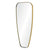 Fig Linens - Mirror Image Home - Burnished Brass Tapered Wall Mirror - Side