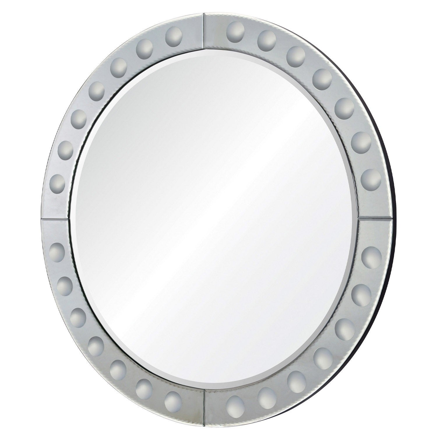 Fig Linens - Round Mirror Framed Wall Mirror by Barclay Butera | Mirror Image Home - Side