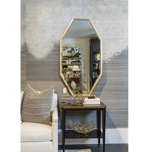 Fig Linens - Milan Gold Wall Mirror by Barclay Butera | Mirror Image Home - Lifestyle