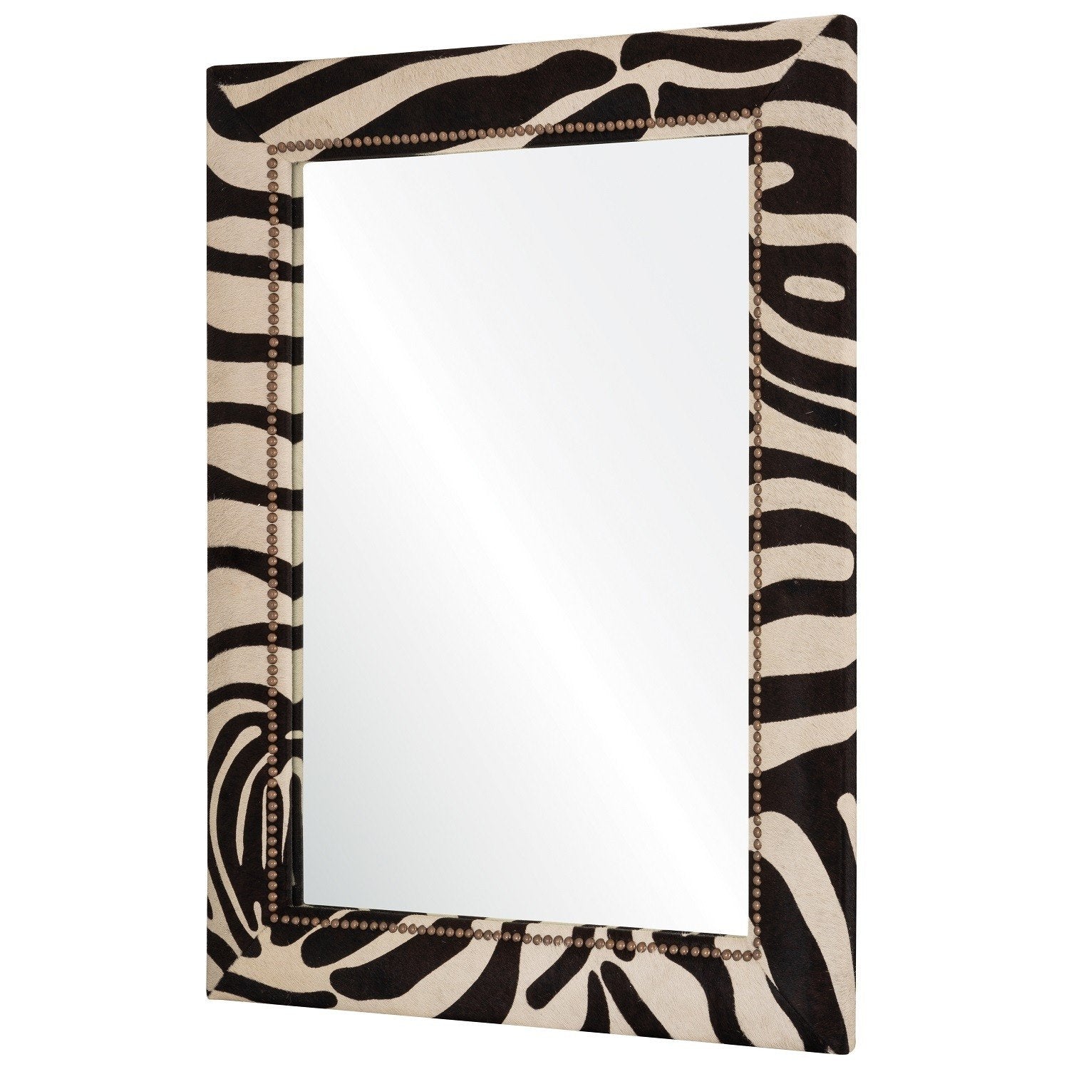 Fig Linens - Mirror Image Home - Sahara Cream & Espresso Mirror - Side