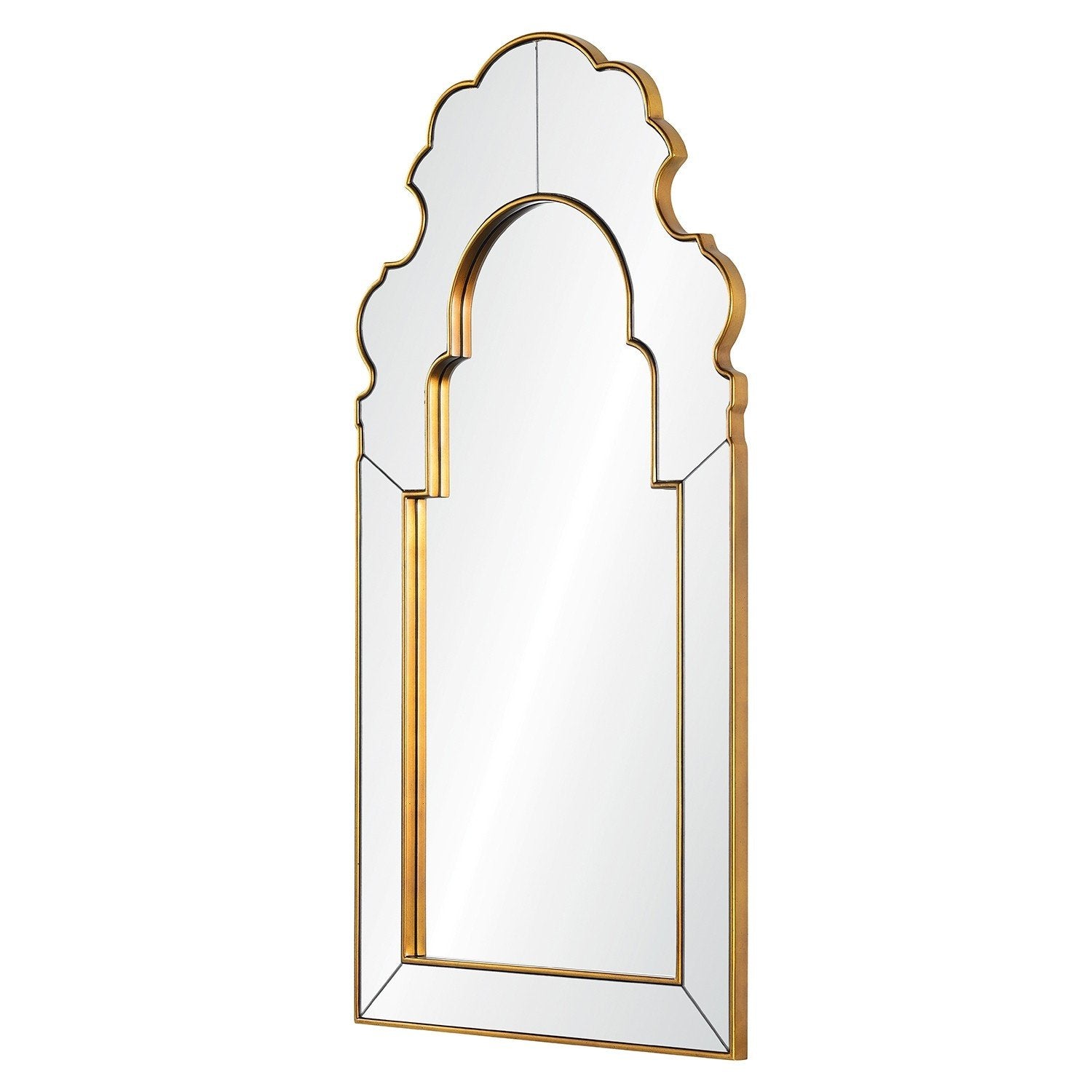 Mirror Image Home - Diamond Distressed Gold Mirror by Bunny Williams | Fig Linens