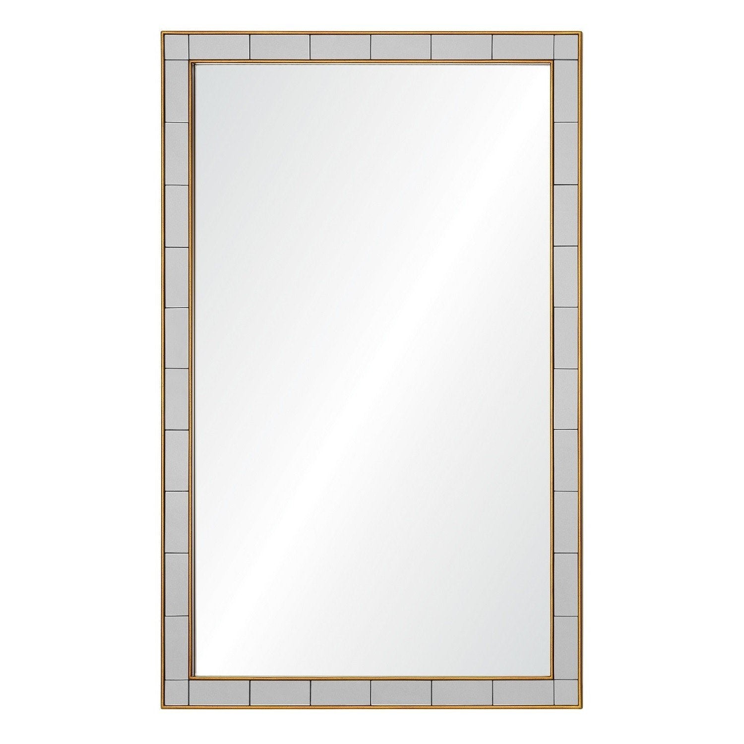 Mirror Image Home - Cedric Gold Speckle & Grey Mirror by Bunny Williams | Fig Linens - Side